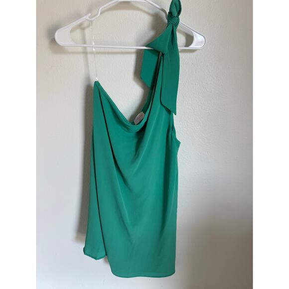 PINK LILY BOUTIQUE One Shoulder Green Mini Dress Size Small - Picture 3 of 7
